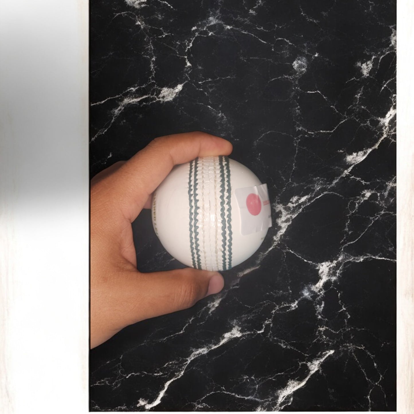 Hand Stitched White Premium Quality Cricket Leather Ball, Waterproof. For Indoor and Tournaments